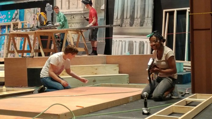 Carrie the Musical Set build